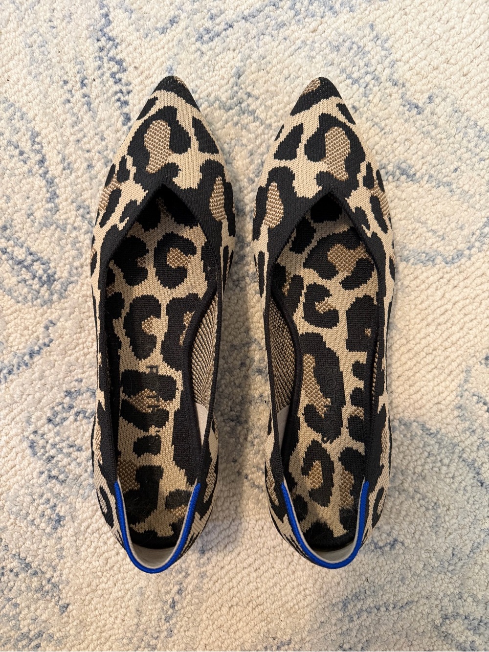 Rothy’s - Leopard Print Pointed Toe Women's Flats - size 9.5